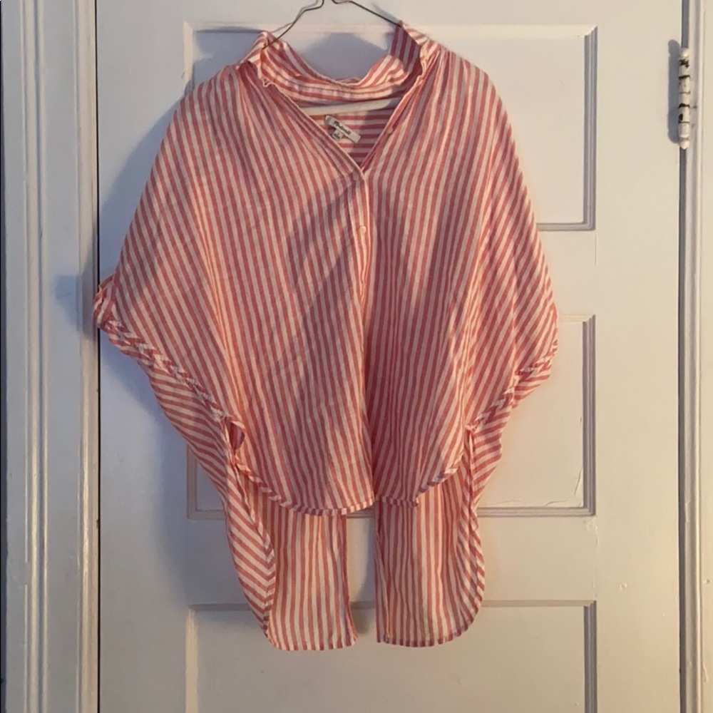 Madewell tie back shirt